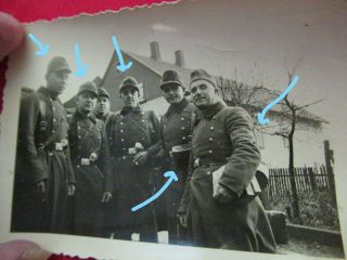 Wwii German Photo Combat Soldiers Rad W/ Odd Austrian Mt.  Style Hats