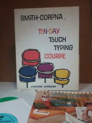 Smith Corona - 1961 Ten Day Typing Course - 5 Records,  Stand Up Course & Box
