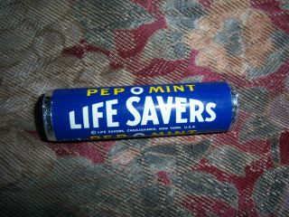Vintage Lifesavers Pep - O - Roll Peppermint Beech Nut Canajoharie Ny