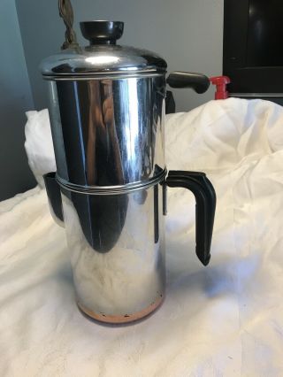 Mid - Century Revere Ware Drip - O - Lator Coffee Pot Vintage