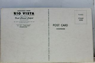 Georgia GA Atlanta Rio Vista Greetings Postcard Old Vintage Card View Standard 2