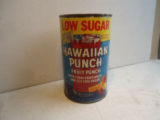 Hawaiian Punch Fruit Juice Can Advertising Low Sugar / Paper Label
