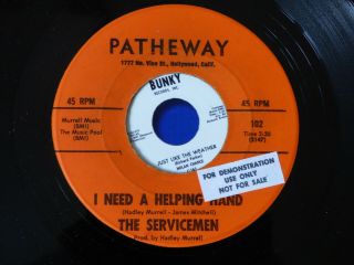 Northern Soul Wigan Music Records I Need A Helping Hand Servicemen Uk P,  P