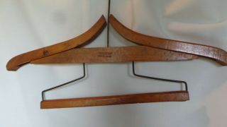 Rare Antique Perfecto Primitive Wood Clothes Suit Hanger Dated 1905 Good cond 2