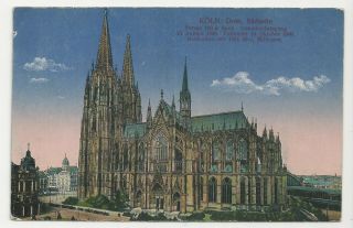 Old Postcard,  Germany,  Koln,  Dom,  Sudsette - Cologne Cathedral