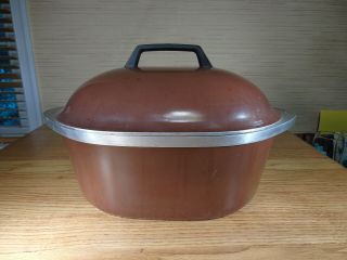 Vintage Club Aluminum Cookware 6 Qt.  15” Brown Roasting Pan