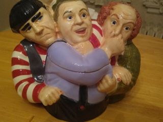 Clay Art 1997 The Three Stooges Moe And Larry And Curly Cookie Jar