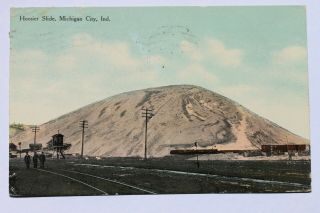 Old Postcard Hoosier Slide,  Michigan City,  Indiana,  1910