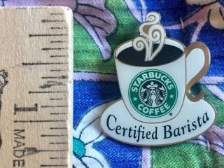 Guc Vintage Starbucks Old Style Logo Certified Barista Enamel Pin Apron Taiwan