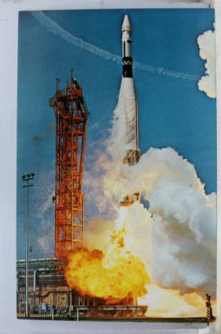 Florida Fl Cape Kennedy Space Center Altas Agena Postcard Old Vintage Card View