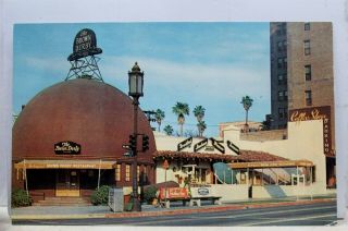 California Ca Los Angeles Brown Derby Restaurant Postcard Old Vintage Card View