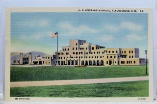 Mexico Nm Albuquerque Us Veterans Hospital Postcard Old Vintage Card View Pc