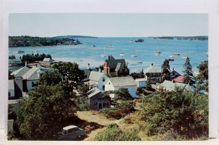 Maine Me Boothbay Harbor Coast Mckown Hill Postcard Old Vintage Card View Post