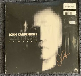 John Carpenter Signed Lost Themes Remixed Colored Vinyl Record Red Clear Swirl