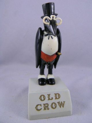 Vtg 60s 5 1/2 " Old Crow Bourbon Plastic Advertising Figure