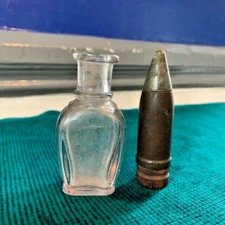 Cool Things Dug Up From The Dirt - Small Old Bottle And Big Old Bullet