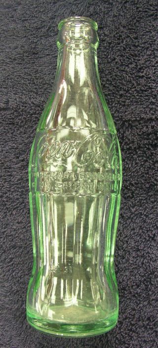 6 Oz Coke Bottle Cleveland Ohio Coca - Cola Dark Green Glass Bottle