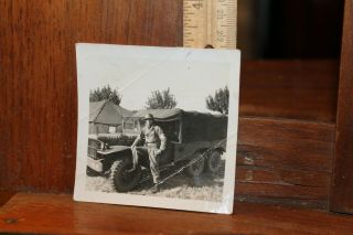 Wwii Photo Us Army Us Army Soldier Deuce And A Half Truck