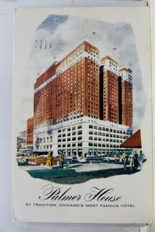 Illinois Il Chicago Palmer House Hilton Hotel Postcard Old Vintage Card View Pc