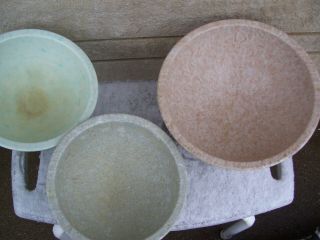 Nested Set 3 Vintage Melmac Melamine Mixing Bowls Texas Ware 111 & 118 Confetti