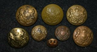 7 Ww2 Uk Royal Air Force (raf) Buttons
