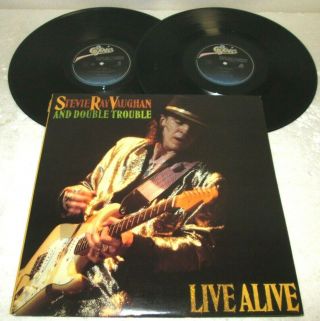 Stevie Ray Vaughan Live Alive 2 Lp Nm Near Us Epic Vinyl In Shrink