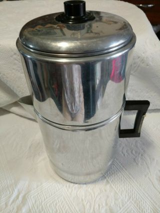 Vtg Enterprise Aluminum Drip O Lator Coffee Pot Stove Top 20 Cup Better Drip