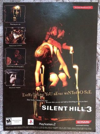 Silent Hill 3 Poster Ad Print Playstation 2 Ps2 Retro