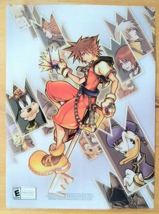 Kingdom Hearts Poster Ad Print Retro