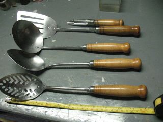 A & J Utensil (5 Piece) Set Made In United States Of American Stainless Steel