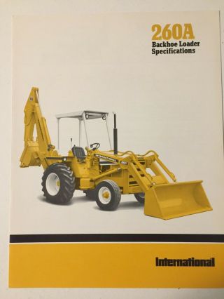 Ih International Harvester 260a Tractor Loader Backhoe Brochure 79