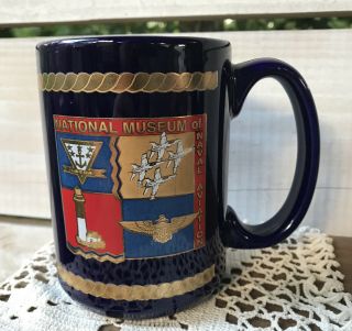 National Museum Of Naval Aviation Pensacola Fl Coffee Mug Tea Cup Cobalt Gold