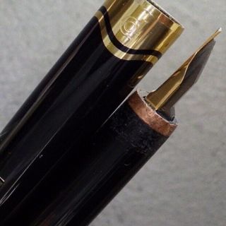PLATINUM Black Gold C/C Fountain Pen 18K Gold Flex M Nib PLATINUM Ink Cartridge 2