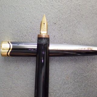 PLATINUM Black Gold C/C Fountain Pen 18K Gold Flex M Nib PLATINUM Ink Cartridge 3