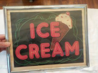 Framed Poster Like Ice Cream Sign