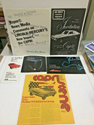 1970 1972 Mercury Capri Brochures - Set Of 6