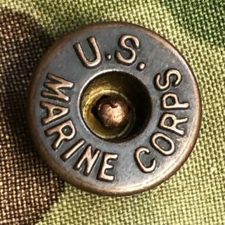 Wwii Korea Usmc Us Marine Corps Hbt Herringbone Bronze Copper Uniform Button
