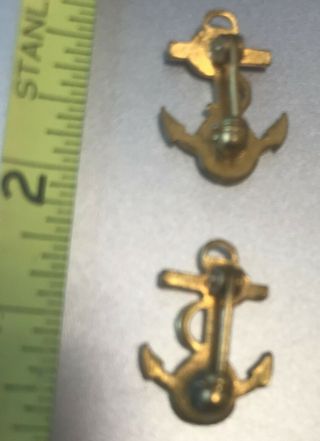 WWII US Navy 1943 - 1945 Anchor with Rope Military Pins (small) 3