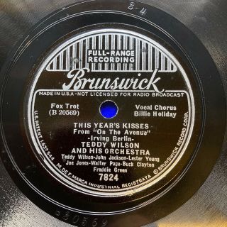Billie Holiday - Teddy Wilson Orch ’this Year’s Kisses’ Brunswick 78 Lester Young
