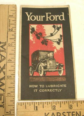 Vintage 1922 Booklet How To Lubricate Your Ford Car Gargoyle Mobiloil E Mobil