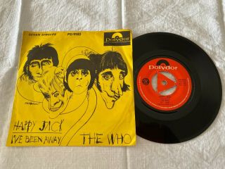 The Who Happy Jack Picture Sleeve Rare 1967 South African Press 7 " 45