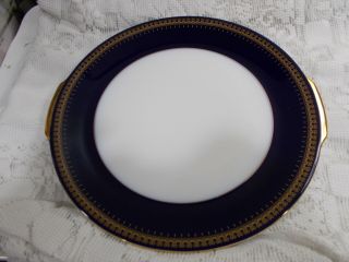 Christineholm Romanov COBALT - Handled Platter,  2 Dinner Plates,  4 Bread 2