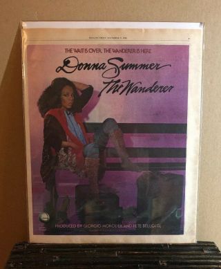 1980 Donna Summers “the Wanderer” Album Promo Print Ad Color (j16)