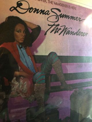 1980 DONNA SUMMERS “The Wanderer” Album Promo Print Ad Color (J16) 2