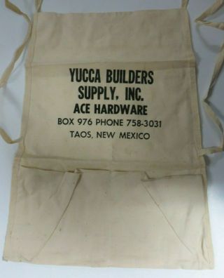Vintage Ace Hardware Apron Yucca Builders Supply Taos,  Mexico Advertising