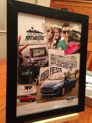 1 Framed Ford Fiesta Automobile & Escape Suv Promo Ad - Choose From 10