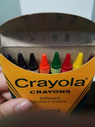 Vintage Crayola 8 Crayons Binney Smith 1980s USA Box w/ 2