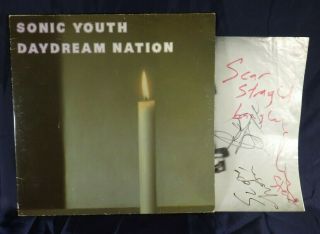 Sonic Youth,  Daydream Nation Vinyl Lp 1988 Uk 1st Press,  Signed Poster,  Ex/ex/ex