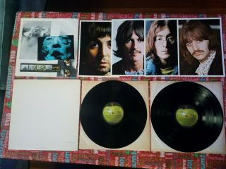 The Beatles White Album 2 Lp Record Apple 1968 Numbered Poster Pictures A0262175