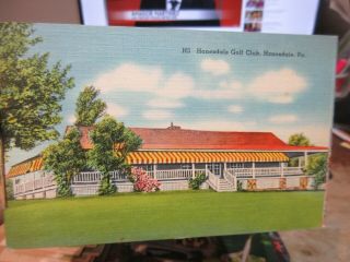 Vintage Old Pennsylvania Postcard Honesdale Golf Country Club Course Party House